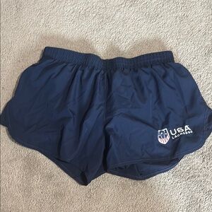 LaCrosse Blue Athletic Shorts Elastic Waistband Lightweight